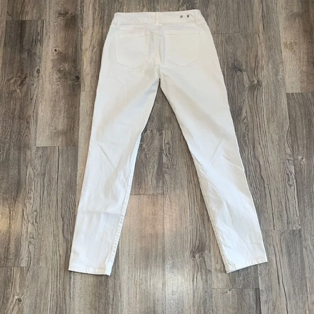 CAbi Slimmie White Denim Jean‎ Pant Size 2 #5088